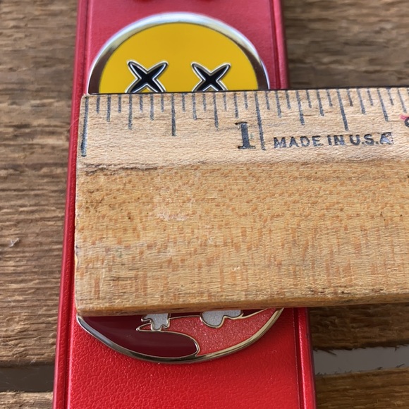 Coach Varsity Classic Pin Set on Red Leather Fob - Picture 12 of 14